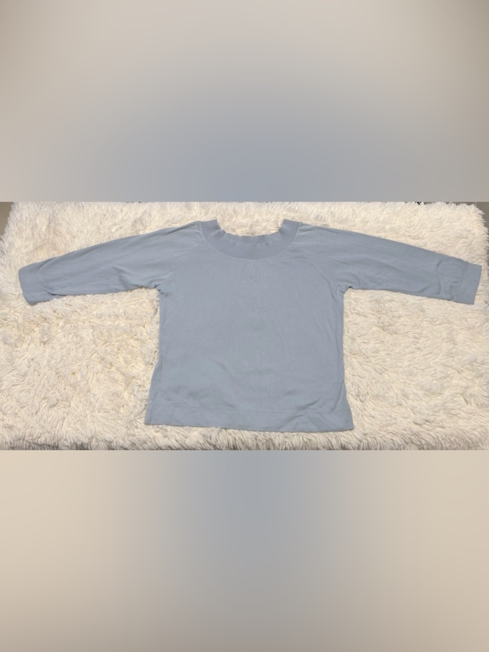 Tommy Hilfiger Pastel Blue Ribbed Crewneck Tee